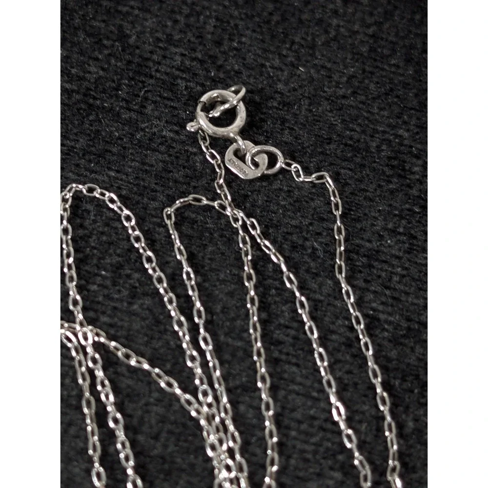 Ross Simons Sterling‎ Silver 925 CZ Open Heart Necklace 20 inch
